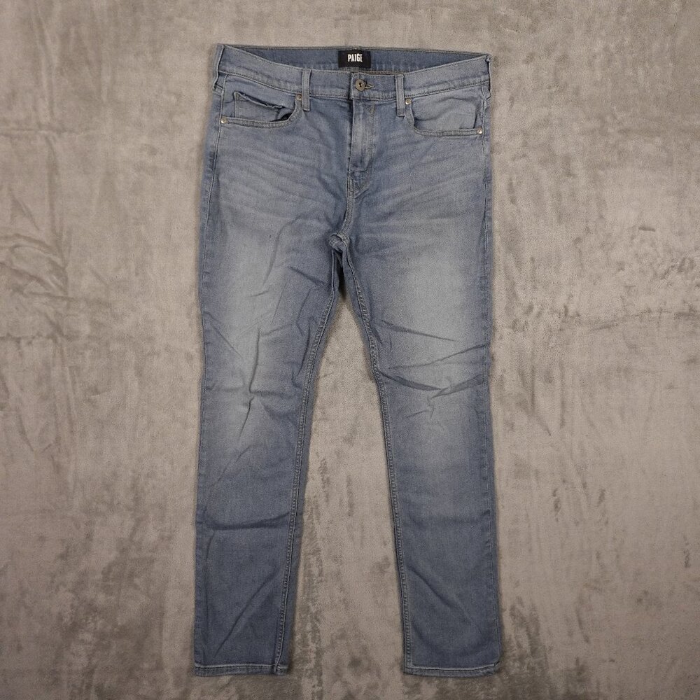 PAIGE Light Blue Men's Straight Jeans